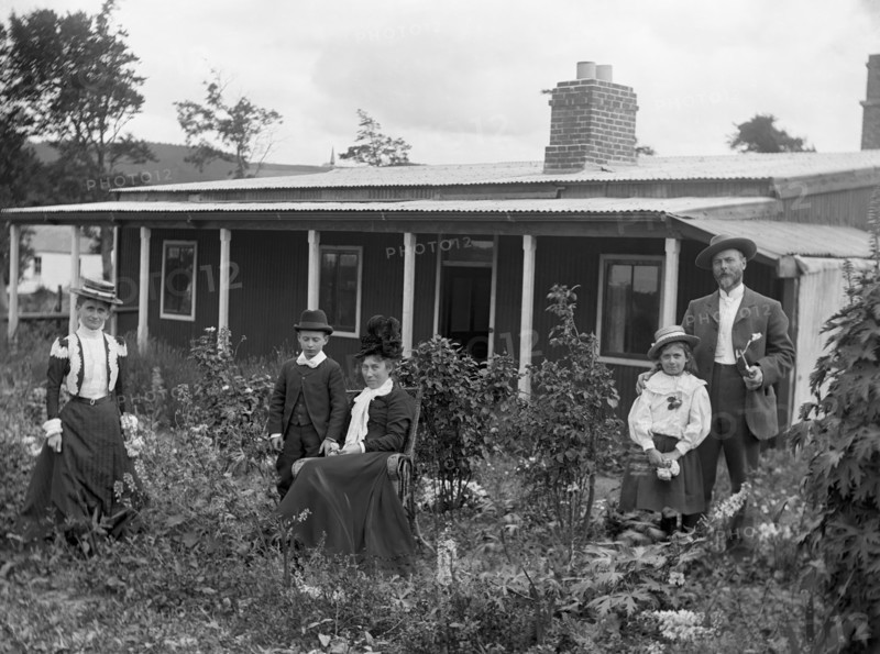 A family photograph: Elizabeth Esplain L'Estrange, Frederick Robert L'Estrange...c1897. Creator: Robert Augustus Henry L'Estrange.