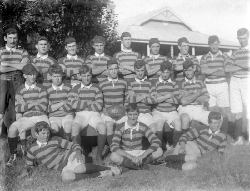 Q.A.C. 1907 football team, 1907. Creator: Robert Augustus Henry L'Estrange.