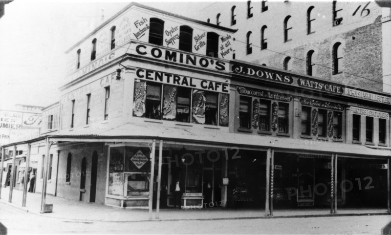 Comino's Central Cafe on the corner of Edward and Adelaide Streets, Brisbane, c1910. Creator: Unknown.