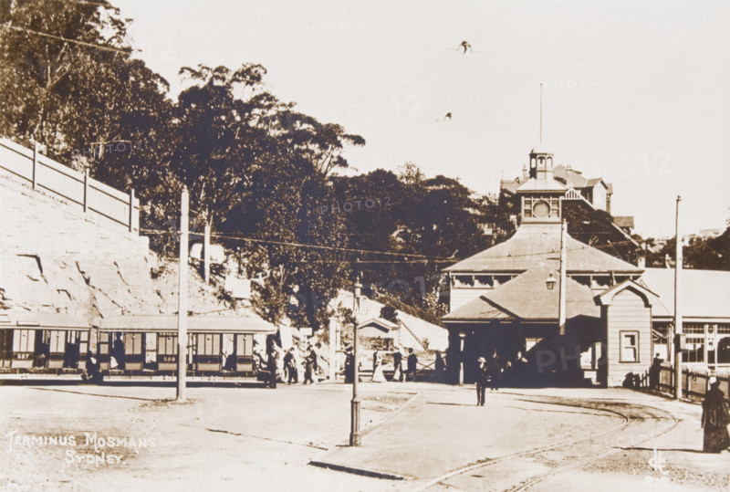 Mosman tram terminus at Mosman Bay, 1907. Creator: Unknown.