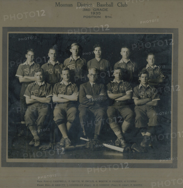 Mosman District Baseball Club. Creator: Unknown.