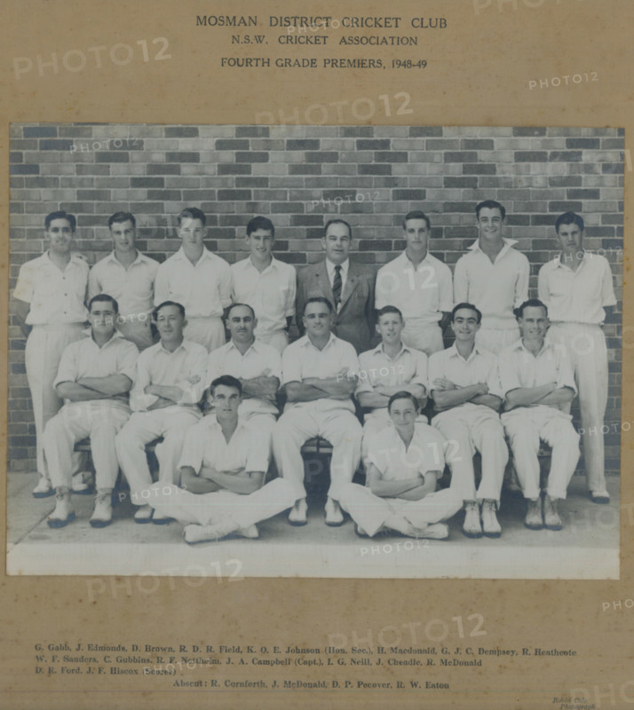 Mosman Dustrict Cricket Club. Creator: Unknown.