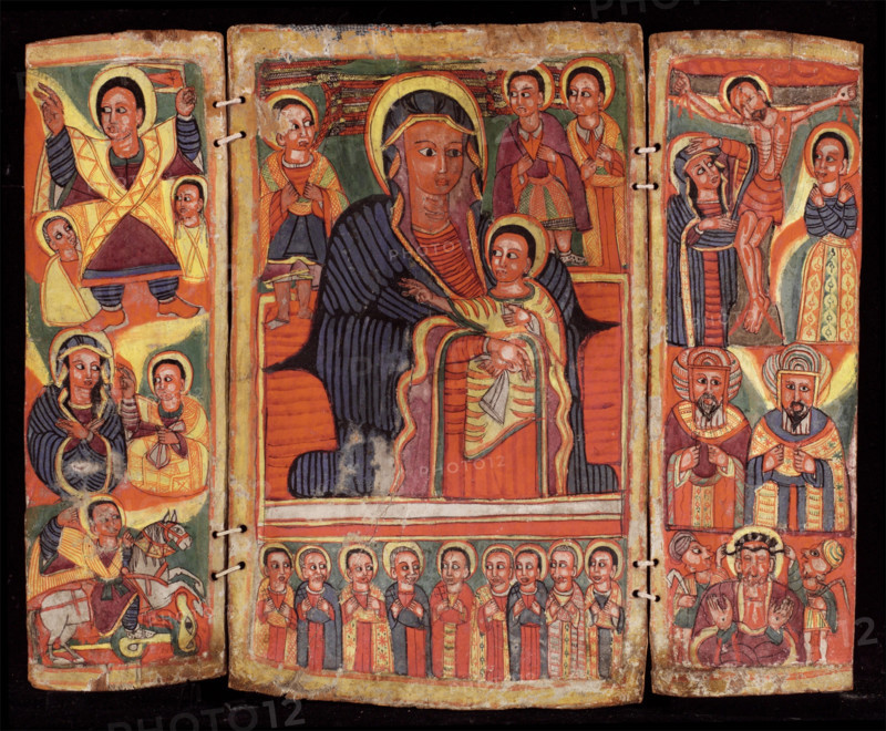 Triptych: Icon of the Virgin Mary, late 17th century. Creator: Unknown.