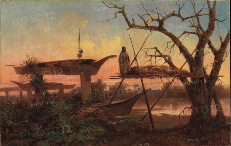 Chinook Burial Grounds, c1870. Creator: John Mix Stanley.