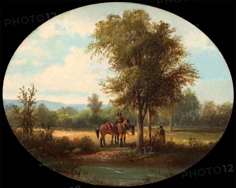 A Morning in Milk River Valley, c1870. Creator: John Mix Stanley.