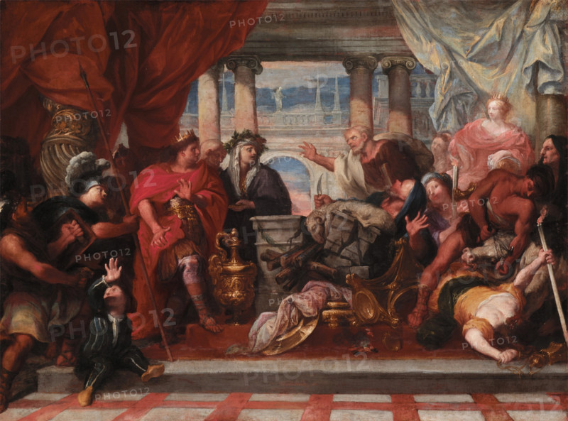 Scene of Sacrifice, 1660s. Creator: Circle of Sebastiano Mazzoni.