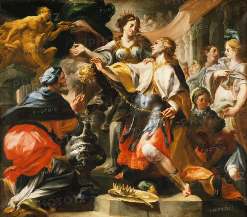 Solomon Worshiping a Pagan God, c.between 1695 and 1700. Creator: Domenico Antonio Vaccaro.