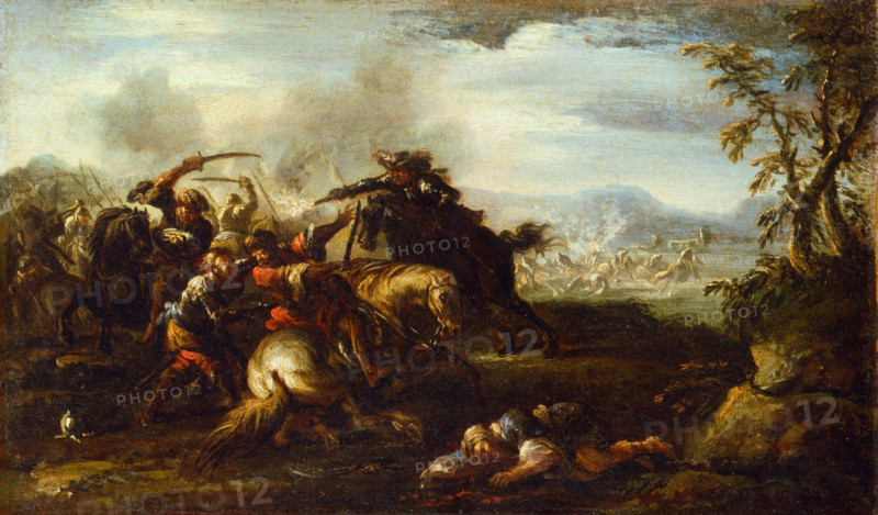 A Battle Scene, 17th century. Creator: Jacques Courtois.