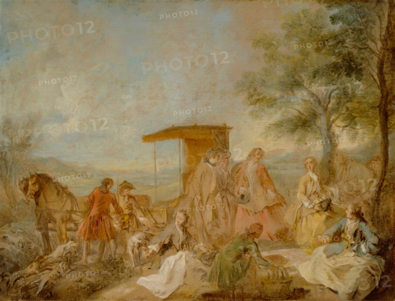 The Repast of the Hunting Party, c1725. Creator: Nicolas Lancret.