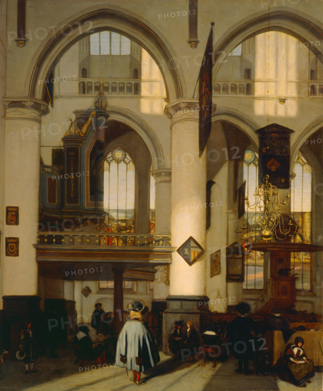 Interior of the Oude Kerk in Amsterdam, 1686. Creator: Emanuel de Witte.