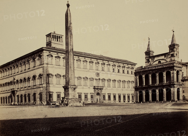 Piazza S. Giovanni in Laterano, Rome, between 1850 and 1870. Creator: Robert MacPherson.