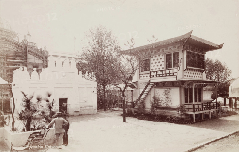Japanese and Mahometan Houses, Habitations of Man, Universal Exposition, Paris, 1889. Creator: Unknown.