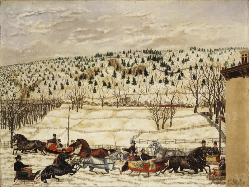 Sleighing Scene, 1873. Creator: Martin Edgar Ferrill.