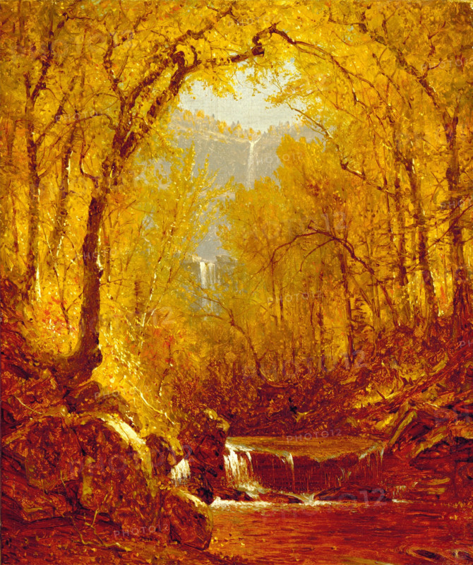 Kaaterskill Falls, 1871. Creator: Sanford Robinson Gifford.