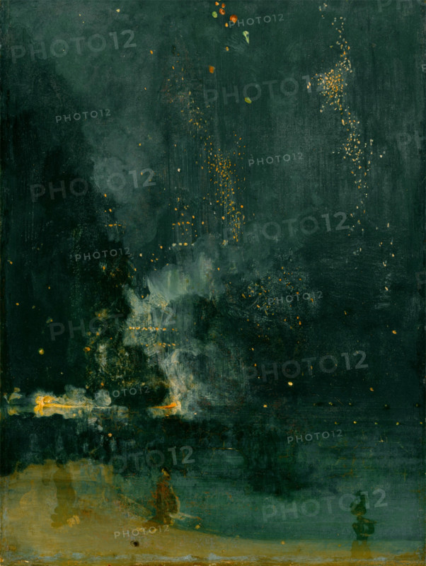 Nocturne in Black and Gold, the Falling Rocket, 1875. Creator: James Abbott McNeill Whistler.