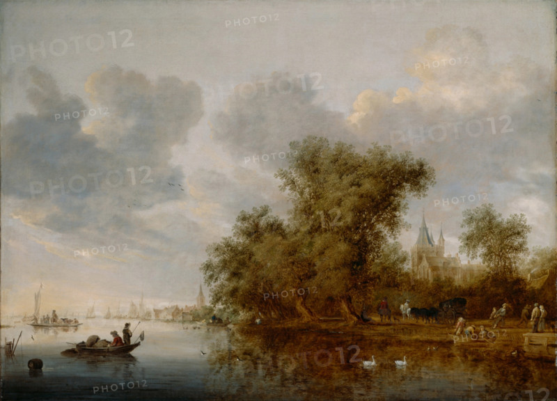 River Landscape, 1643. Creator: Salomon Ruysdael.