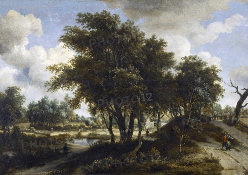 The Cottage, c1663. Creator: Meindert Hobbema.