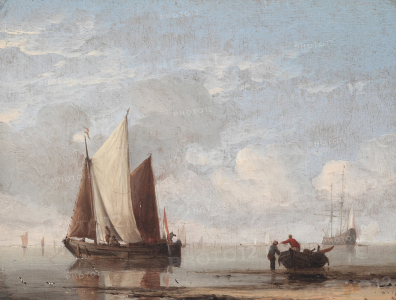 Calm Sea, c1660. Creator: Willem van de Velde the Younger.
