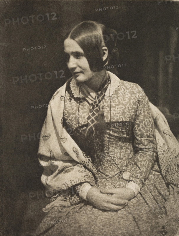 Lady in Flowered Dress (Wilhelmina Fillans), between 1843 and 1847; from Camera Work, January 1912. Creator: Unknown.