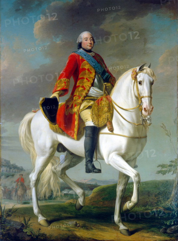 Louis-Philippe, Duc d'Orleans, Saluting his Army on the Battlefield, 1757. Creator: Alexander Roslin.