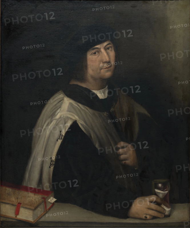 Prelate with an Hourglass, 1519. Creator: Sebastiano del Piombo.