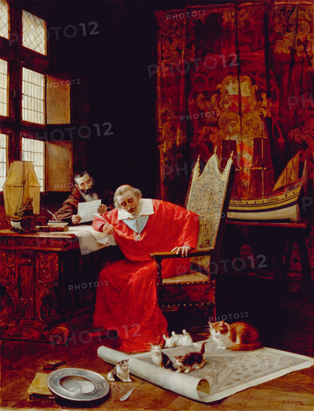 The Cardinal's Leisure, mid or late 19th century. Creator: Charles Édouard Delort.