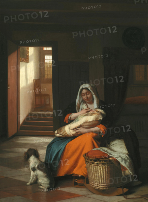 Mother Nursing Her Child, c1674/1676. Creator: Pieter de Hooch.
