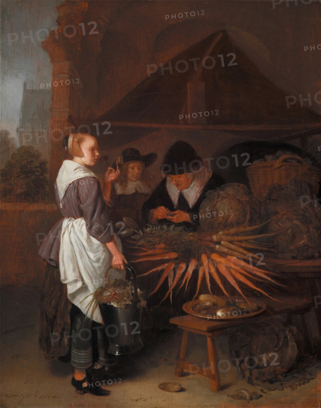 The Vegetable Stall, 1665. Creator: Gerritsz Quiringh van Brekelenkam.