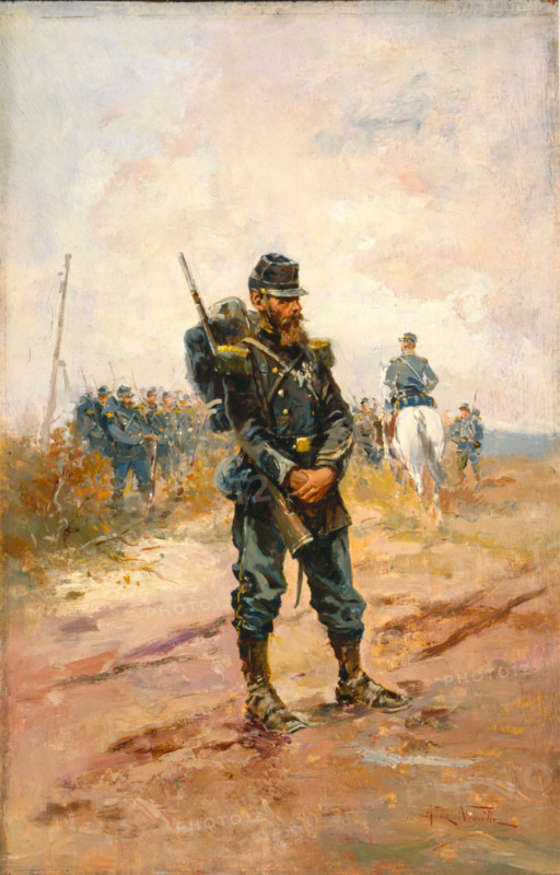 A Soldier, c1860-1885. Creator: Alphonse de Neuville.