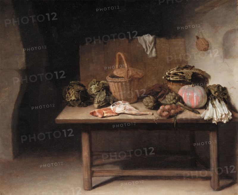 Interior with a Still Life on a Work Table, between 1655 and 1665. Creator: Hendrik Martensz. Sorgh.