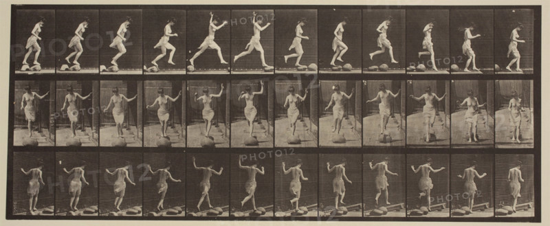 Plate 170 from Animal Locomotion, 1887. Creator: Eadweard J Muybridge.