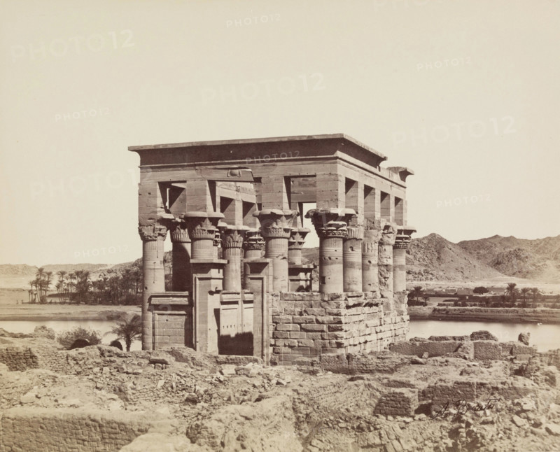 Kiosk of Trajan (Pharoah's Bed) on the Island of Philae, between 1860 and 1903. Creator: Antonio Beato.
