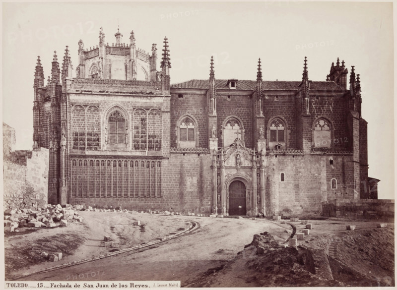Facade of Saint John of the Kings, Toledo, Spain, between 1875 and 1892. Creator: Juan Laurent.