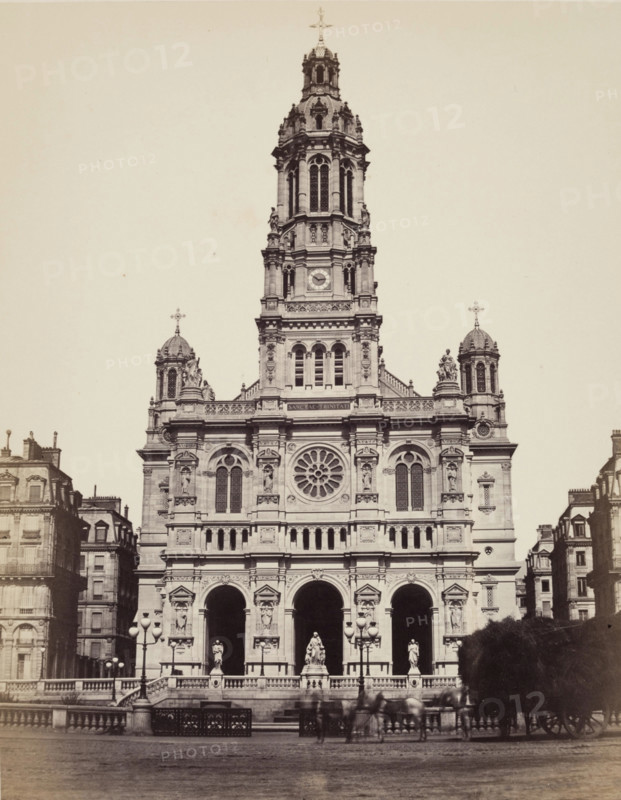 Trinity Church, Paris, between 1860 and 1870. Creator: Edouard Baldus.