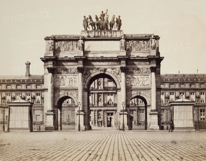Arch of the Carrousel, Paris, 19th century. Creator: Edouard Baldus.