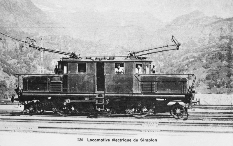 Locomotive electrique du Simplon. Creator: Unknown.