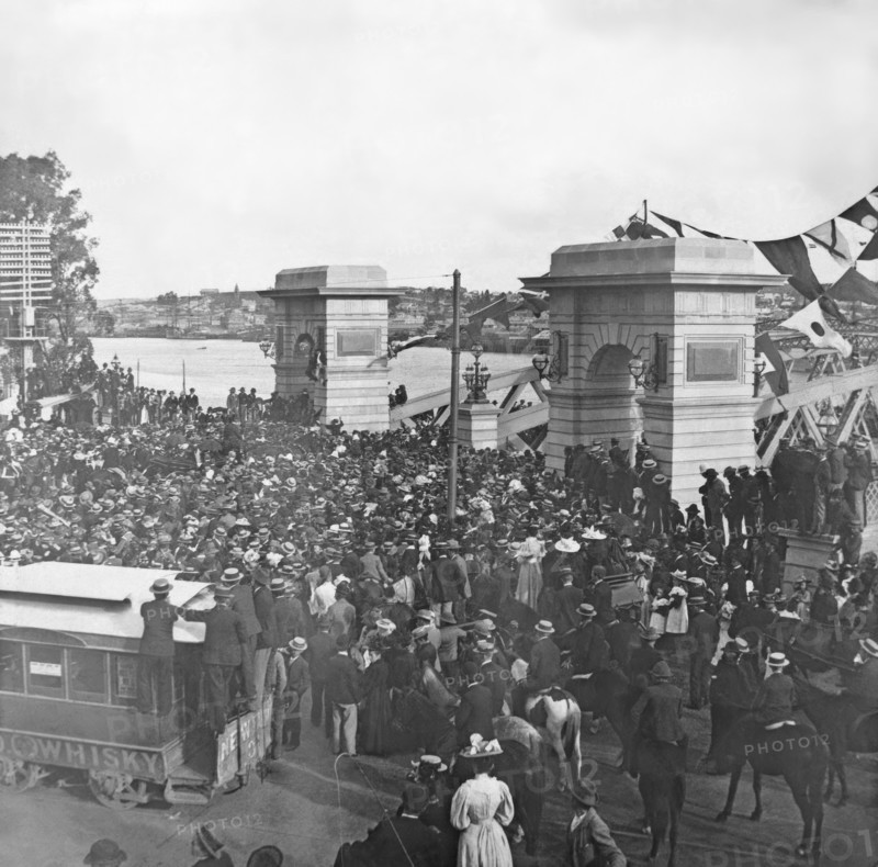 Opening of the second permanent Victoria Bridge over the Brisbane River, 22 June 1897. Creator: Unknown.