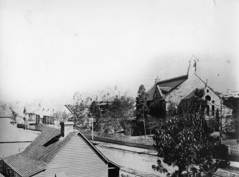All Saints Church, Wickham Terrace from Dr Bancroft's c1884. Creator: Unknown.