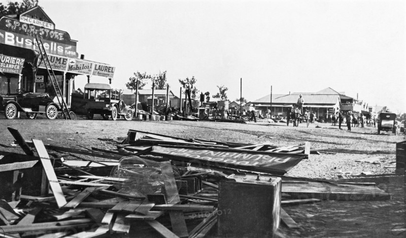 Fire Damage, D.A. Menzies and Primary Producers Bank, 1926. Creator: Jack Bain.