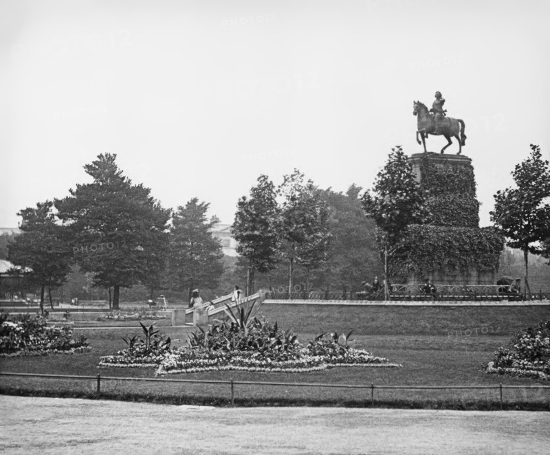 Equestrian statue of George II; St Stephens Green, Dublin, Ireland, 1900. Creator: Robert Augustus Henry L'Estrange.