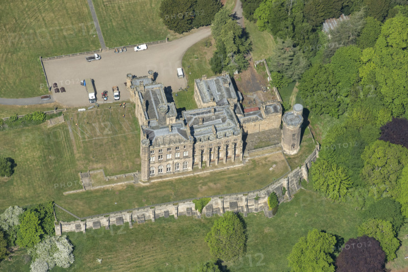 Lambton Castle, a 19th century castellated country house..., County Durham, 2025. Creator: Robyn Andrews.
