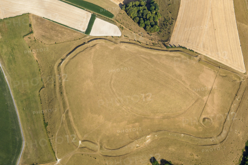 Scratchbury Hill, a univallate Iron Age hillfort earthwork, Norton Bavant, Wiltshire, 2022. Creator: Damian Grady.