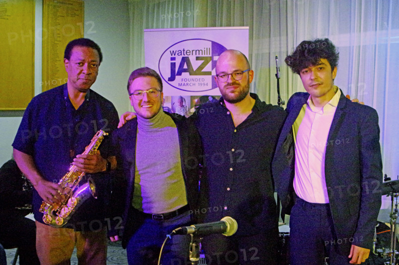 Joan Fort Trio plus Vincent Herring, Watermill Jazz Club, Dorking, Surrey, 20 May 2025. Creator: Brian O'Connor.