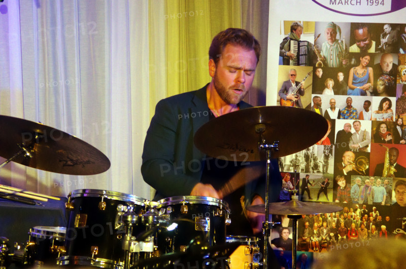 Max Popp, Georgia Cecile Quartet, Watermill Jazz Club, Dorking, Surrey, 7 October 2025. Creator: Brian O'Connor.
