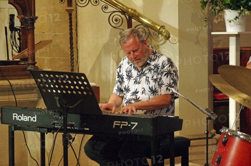 Mark Edwards, Tim Whitehead Quintet, Chris Coull Promotion, St Andrew’s Church, August 2025. Creator: Brian O'Connor.