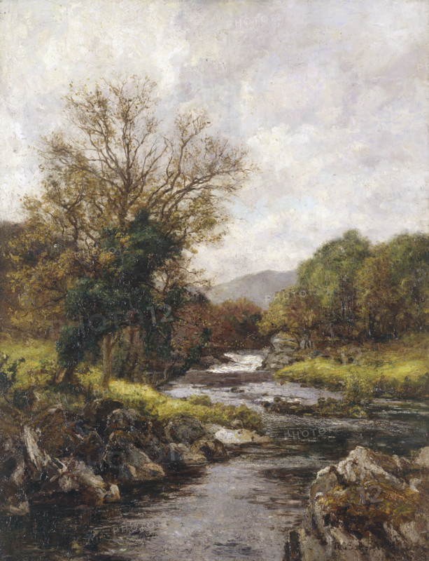 The trout stream, late 19th century. Creator: Richard Gay Somerset.