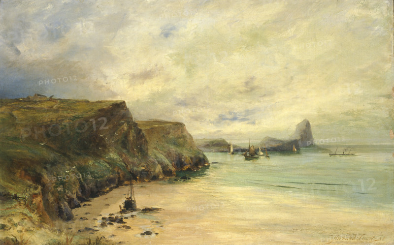 Worm's Head, Gower, 1888. Creator: Richard Short.