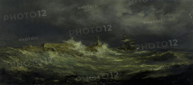 Porthcawl in a Storm, 1900. Creator: Richard Short.