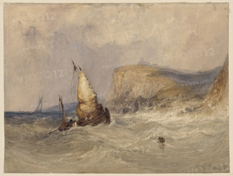 Ships Off Whitby, mid 19th century. Creator: Clarkson Stanfield.