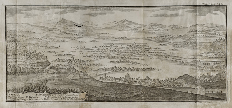 Representation of the city of Mexico (Mexico-Tenochtitlan), 1771. Creator: Domingo Pauner.